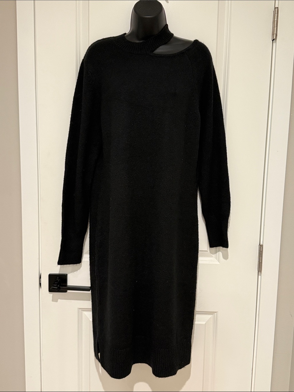 Prologue Cutout Neck Detail Long Sleeve Sweater Dress